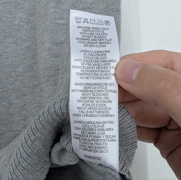 Adrianna Papell Mixed Media Chiffon And Knit Academia V-Neck Sweater Top Sz L - Picture 8 of 14